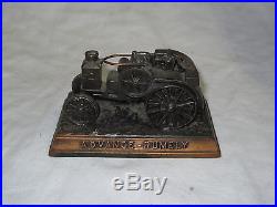 VTG A. C. R. E. H. BERGER & CO COPPER OIL PULL TRACTOR PAPERWEIGHT ADVANCE RUMELY