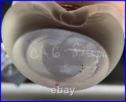 VTG Correia Art Glass Modernist Paperweight Signed & Dated 1982