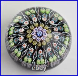 VTG Perthshire Scotland Art Glass Millefiori & Swirls Large 3 paperweight