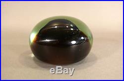 Very Dark 1969 Dominick Labino Snake Paperweight Can Hardly See the Interior