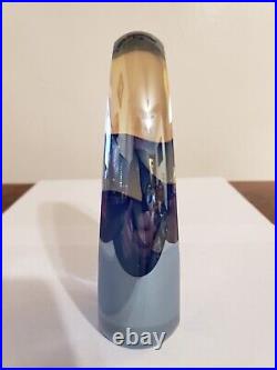 Vint. Edward Kachurik Veiled Candle Fountain Signed Glass Paperweight 2005