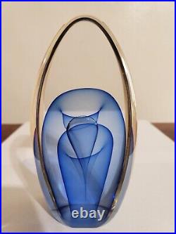 Vint. Edward Kachurik Veiled Candle Fountain Signed Glass Paperweight 2005