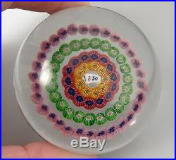 Vintage 1920s Baccarat Dupont Millefiori Glass Paperweight 55294