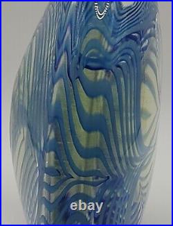 Vintage 1989 Robert Eickholt Art Glass Disc Paperweight Signed