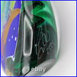 Vintage 1994 GLASSHOUSE STUDIO Art Glass Sculpture Paperweight Artist Signed