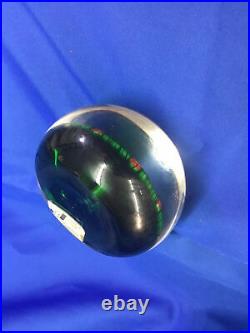 Vintage Art Glass Paperweight, SIGNED