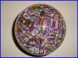 Vintage Baccarat Millefiori French Art Glass 2.75 Paperweight Signed