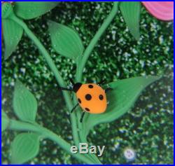 Vintage Baccarat Paperweight Limited Edition 13/200 1985 Ladybird & Flowers