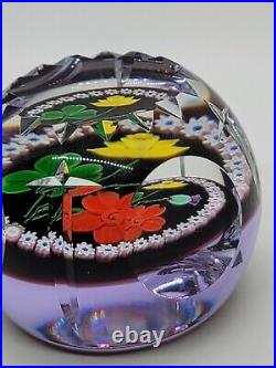 Vintage Caithness Four Nations Coronation Art Glass Paperweight Made Scotland