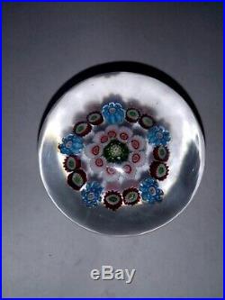 Vintage Clichy France Baccarat St Louis French Glass 2 Millefiori Paperweight