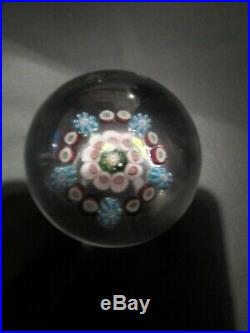 Vintage Clichy France Baccarat St Louis French Glass 2 Millefiori Paperweight