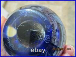 Vintage Correia Paperweight Nest Bubble Blue Signed