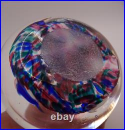 Vintage Ed Rithner Scrambled Candy Cane Pieces Art Glass Paperweight