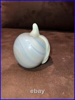 Vintage Gibson Art Glass Burmese Pear Paperweight