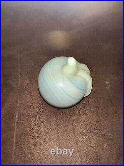 Vintage Gibson Art Glass Burmese Pear Paperweight