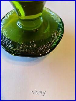 Vintage Glass Mushroom Avocado Green, 2-1/2 Inches