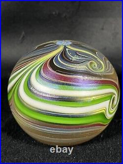 Vintage Glass Paperweight Orient & Flume Swirl F 230 AK 1980