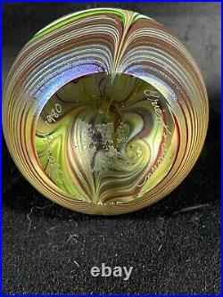 Vintage Glass Paperweight Orient & Flume Swirl F 230 AK 1980