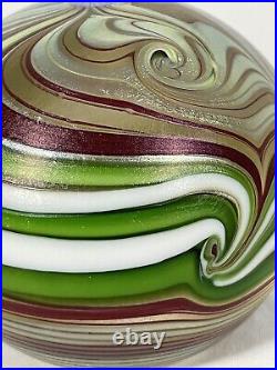 Vintage Glass Paperweight Orient & Flume Swirl F 230 AK 1980