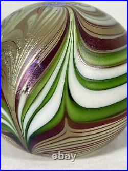 Vintage Glass Paperweight Orient & Flume Swirl F 230 AK 1980