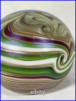 Vintage Glass Paperweight Orient & Flume Swirl F 230 AK 1980