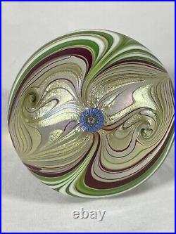 Vintage Glass Paperweight Orient & Flume Swirl F 230 AK 1980