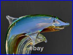 Vintage Italian Murano Blown Art Glass Shark Sculpture Paperweight
