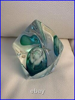 Vintage Kosta Boda By Goran Warff 98806 art glass paperweight sculpture