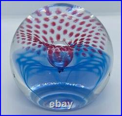 Vintage Limited Edition Numbered CAITH NESS Art Glass Neon Bubble Paperweight
