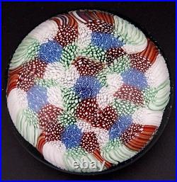 Vintage Millefiore Murano Italy Studio Art Glass Miniature Paperweight Mint