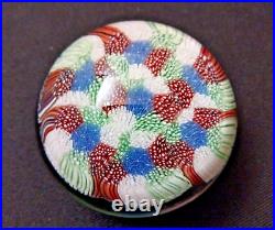 Vintage Millefiore Murano Italy Studio Art Glass Miniature Paperweight Mint