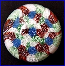 Vintage Millefiore Murano Italy Studio Art Glass Miniature Paperweight Mint