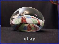 Vintage Millefiore Murano Italy Studio Art Glass Miniature Paperweight Mint