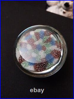 Vintage Millefiore Murano Italy Studio Art Glass Miniature Paperweight Mint