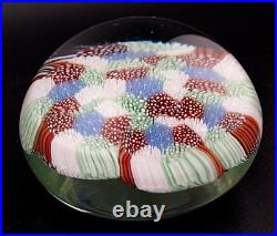 Vintage Millefiore Murano Italy Studio Art Glass Miniature Paperweight Mint