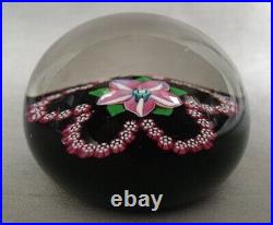Vintage Millefiori Lampwork Glass Flower Garland Paperweight