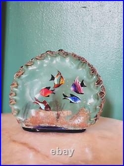 Vintage Murano Art Glass Fish Aquarium Paperweight