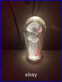 Vintage Murano Jellyfish Aquarium Art Glass Paperweight Large Ocean Sculpture