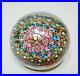 Vintage Murano Millefiori Closepack Canes Art Glass Paperweight