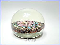 Vintage Murano Millefiori Closepack Canes Art Glass Paperweight