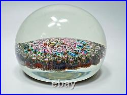 Vintage Murano Millefiori Closepack Canes Art Glass Paperweight