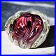 Vintage Niel Duman Art Glass Paperweight Signed Glass Purple Swirl Heavy Glass