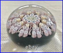 Vintage Perthshire 10-Spoke Art Glass Paperweight with Label Crieff Scotland