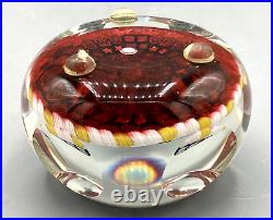 Vintage Perthshire Glass Paperweight Patterned Millefiori Faceted 1992A