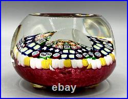 Vintage Perthshire Glass Paperweight Patterned Millefiori Faceted 1992A