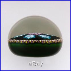 Vintage Perthshire LE 1975C signed millefiori glass paperweight / presse papiers
