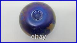 Vintage ROBERT COLEMAN IRIDESCENT ART GLASS PAPERWEIGHT, 2 1/4