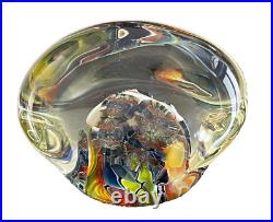 Vintage Richard Ritter (American, B. 1940) Signed 1986 Art Glass Paperweight