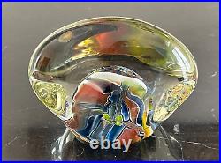 Vintage Richard Ritter (American, B. 1940) Signed 1986 Art Glass Paperweight