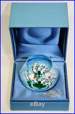Vintage SAINT LOUIS Limited Edition LILIES OF THE VALLEY Glass Paperweight 1986